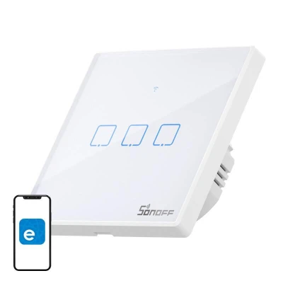 Sonoff Dotykový spínač WiFi + RF 433 T2 EU TX (3 kanály) Sonoff Dotykový spínač WiFi + RF 433 T2 EU TX (3 kanály)