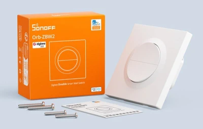 Sonoff MINI-ZB2GS-E bílý dvoukanálový nástěnný vypínač ZigBee