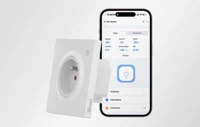 Sonoff WS01TPE-E typ E bílá inteligentní WiFi zásuvka