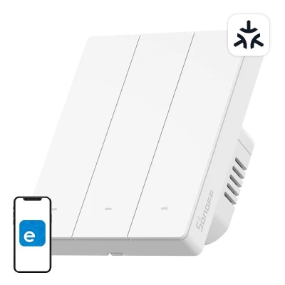 Sonoff M5-3C-80W Inteligentní nástěnný vypínač Matter (3kanálový, pro rámeček) Sonoff M5-3C-80W Inteligentní nástěnný vypínač Matter (3kanálový, pro rámeček)