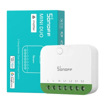 Sonoff MINI-2GS Matter bílý dvoukanálový mini přepínač