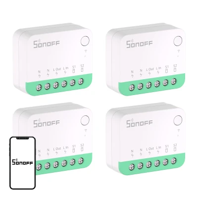 Sonoff MINIR4M Extreme bílý Wi-Fi spínač s podporou Matter, 4 ks