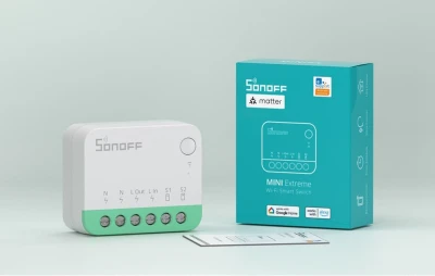 Sonoff MINIR4M Extreme bílý Wi-Fi spínač s podporou Matter, 4 ks