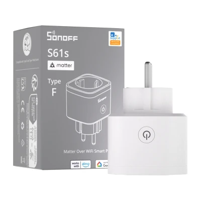 Sonoff S61S bílá chytrá zásuvka s podporou Matter