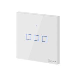 Sonoff T1EU3C-TX bílý chytrý WiFi vypínač 3kanálový