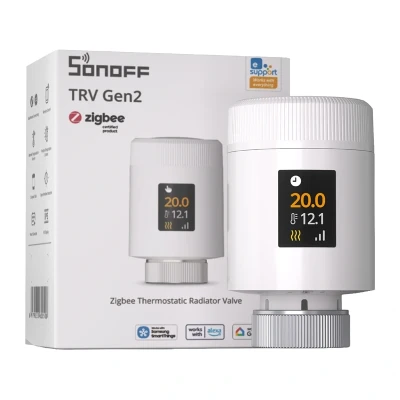 Sonoff TRV Gen2 bílá chytrá termostatická hlavice Zigbee