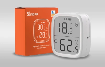 Sonoff SNZB-02D bílý ZigBee snímač teploty a vlhkosti, sada 4 ks
