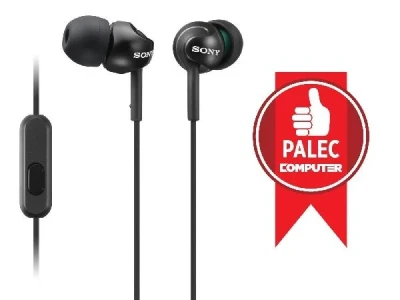 Sony MDR-EX110AP Sluchátka do uší s mikrofonem, rozsah 5 až 24000 Hz - Black