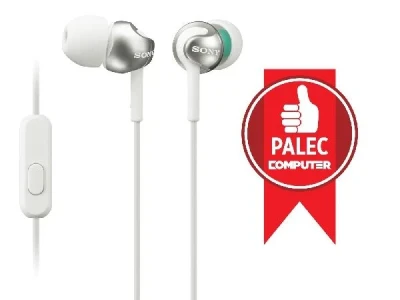 Sony MDR-EX110AP Sluchátka do uší s mikrofonem, rozsah 5 až 24000 Hz - White
