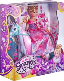 Sparkle Girlz Herní set panenka princezna 28cm s koněm plast v krabici