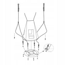 Spartan Dětský moskytiérový stan na závěsnou houpačku Ø 95 cm