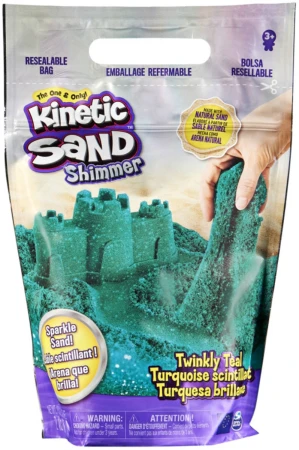 Spin Master Kinetic Sand třpytivý modrozelený 900g tekutý písek