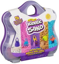 Spin Master Kinetic Sand Variety Case kinetický písek s nástroji v kufříku