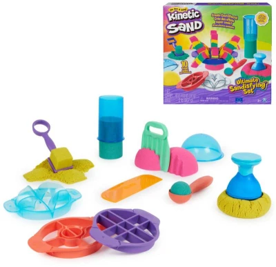 Spin Master Kinetic Sand velký herní set kinetický písek s formičkami a nástroji Spin Master Kinetic Sand velký herní set kinetický písek s formičkami a nástroji