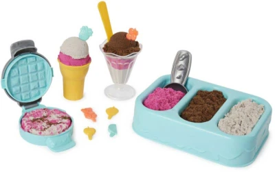 Spin Master Kinetic Sand výroba zmrzlin kreativní set magický písek s nástroji