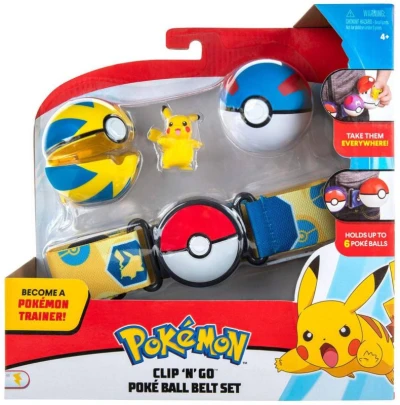 Spin Master ORBICO Clip and Go Poké Ball Belt set opasok so 2 loptičkami a postavičkou Pokémon