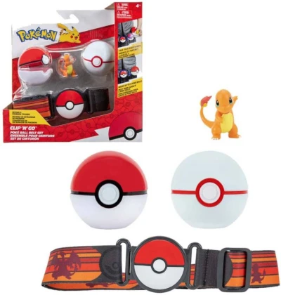 Spin Master ORBICO Clip and Go Poké Ball Belt set opasok so 2 loptičkami a postavičkou Pokémon