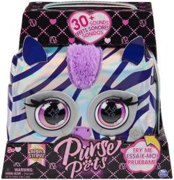 Spin Master Purse Pets interaktivní metalická kabelka Zebra mrká na baterie Zvuk
