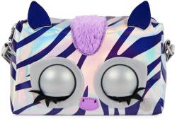 Spin Master Purse Pets interaktivní metalická kabelka Zebra mrká na baterie Zvuk