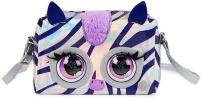 Spin Master Purse Pets interaktivní metalická kabelka Zebra mrká na baterie Zvuk