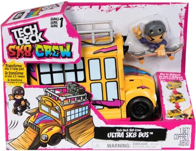 Spin Master Tech Deck SK8 Crew 2v1 autobus / skatepark set s figurkou