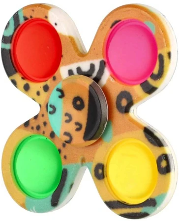 Spinner bubble pops fidget antistresový 2v1 s pop it bublinami 2 barvy