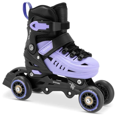 Spokey 4ONE 4v1 fialové dětské brusle