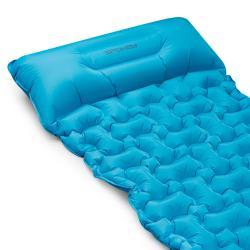 Spokey AIR BED PILLOW BIG Samonafukovací matrace s polštářkem 213x62x6 cm, modrá
