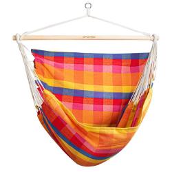 Spokey BENCH DELUXE KÁRO farebná Hojdacia sieť - sedátko pre dvoch, do 160 kg (VÝPREDAJ)