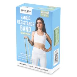 Spokey COTI FLEX MEDIUM Posilovací textilní guma, 7-12 kg