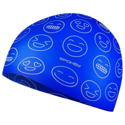 Spokey EMOJI Juniorská silikonová plavecká čepice, modrá