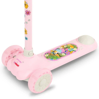 Spokey FIORI Skládací dětská tříkolová koloběžka, růžová
