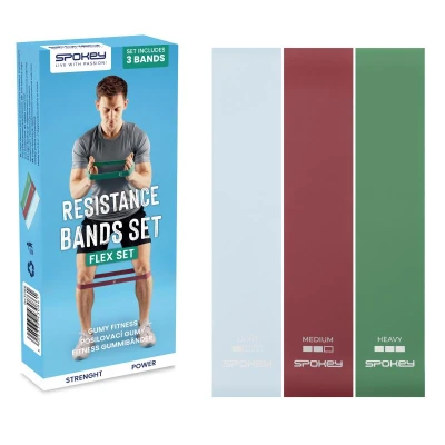 Spokey FLEX SET Sada 3 posilovacích mini gum
