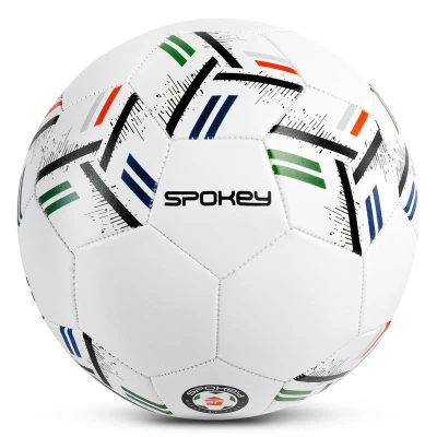 Spokey GOAL Fotbalový míč, bílý s černo-červeným vzorem