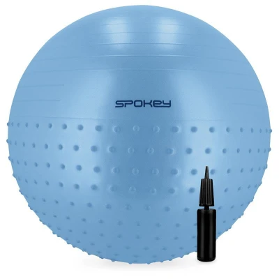 Spokey HALF FIT 2v1 Masážní gymnastický míč, 75 cm, modrý Spokey HALF FIT 2v1 Masážní gymnastický míč, 75 cm, modrý