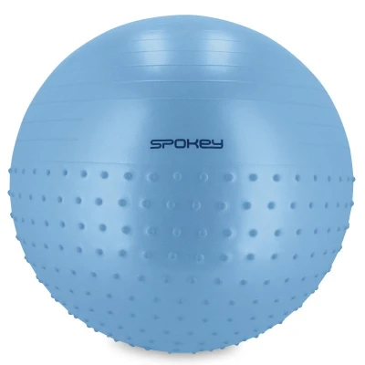 Spokey HALF FIT 2v1 Masážní gymnastický míč, 75 cm, modrý
