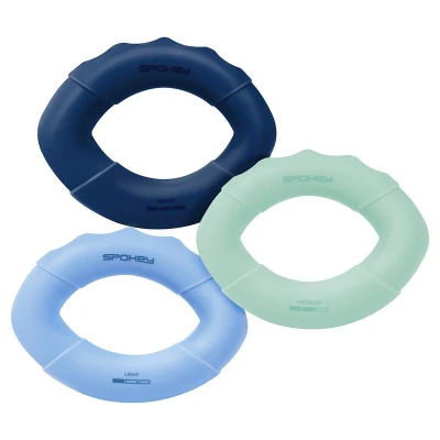 Spokey HAND POWER SET modro-mentolová sada 3 posilovacích kroužků