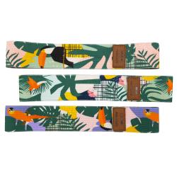 Spokey HOME JUNGLE Sada 3 posilovacích bavlněných gum + obal