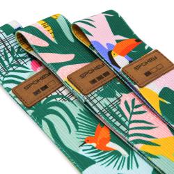 Spokey HOME JUNGLE Sada 3 posilovacích bavlněných gum + obal