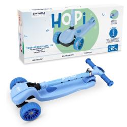 Spokey HOPI Skládací dětská tříkolka se svítícími kolečky, modrá