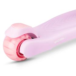 Spokey HOPI Skládací dětská tříkolka se svítícími kolečky, růžová