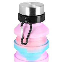 Spokey JUMP Skládací silikonová láhev, 550 ml