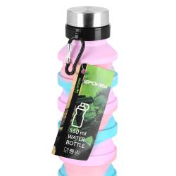 Spokey JUMP Skládací silikonová láhev, 550 ml