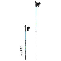 Spokey MEADOW II Hole Nordic Walking 2-dílné, systém anti-shock, černo-modré se zelenou