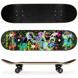 Spokey OLLIE Skateboard 7.75, se svítícími prvky ve tmě