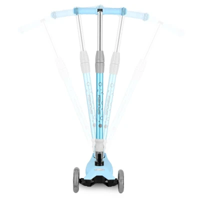 Spokey PLIER PRO Skládací tříkolka dětská se svítícími kolečky, modrá