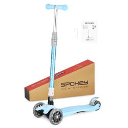 Spokey PLIER PRO Skládací tříkolka dětská se svítícími kolečky, modrá