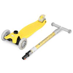 Spokey PLIER PRO Skládací tříkolka dětská se svítícími kolečky, žlutá