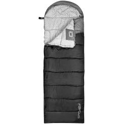 Spokey POLARIS 350 Spací pytel mumie/deka, -9°C, černo-šedý