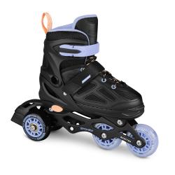 Spokey QUATTRO Brusle 4v1, černo-fialové